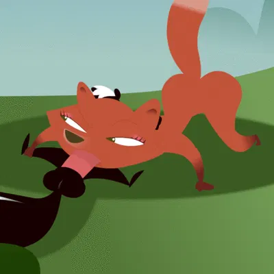 fox (skunk fu), skunk (skunk fu) (cartoon saloon, skunk fu)