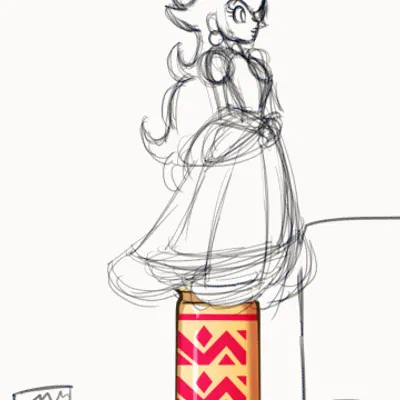 mario, princess peach (mario bros, nintendo) created by sachasketchy