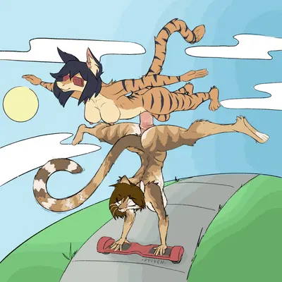 helia peppercats, julia (mrmeatlovers) (april fools' day) created by fyixen