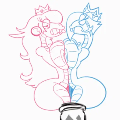 princess daisy, princess peach, rosalina (mario) (mario bros, nintendo) created by sachasketchy