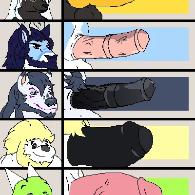 mythology, penis lineup created by slux