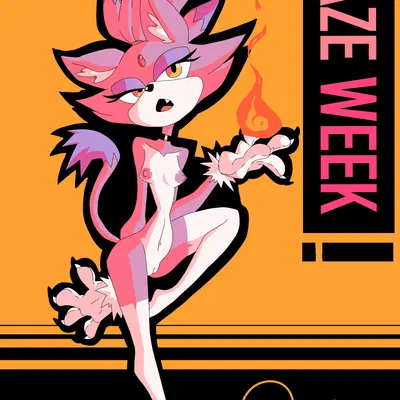 blaze the cat (sega, sonic the hedgehog (series)) created by ponporio