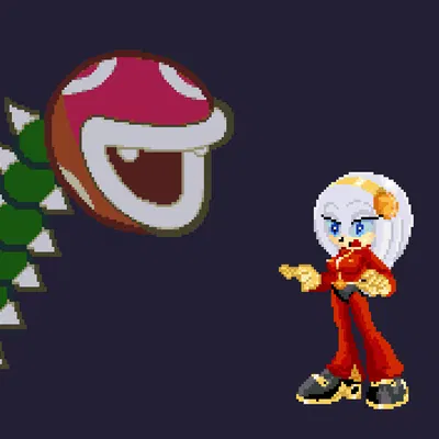 fan character, lava piranha, zeta the echidna (mario bros, nintendo) created by mykiio