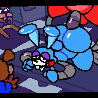 foxy (fnaf), freddy (fnaf), soups (superiorfox) (feddy, five nights at freddy's) created by superiorfox