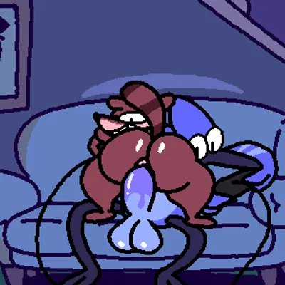 mordecai (regular show), rigby (regular show) (cartoon network, regular show) created by superiorfox