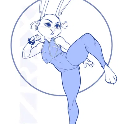 chun-li, judy hopps (capcom, disney) created by izra