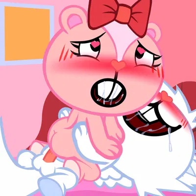 giggles (htf), snowers (fan character) (happy tree friends) created by nemao