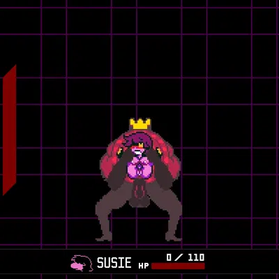 king round, susie (deltarune) (deltarune, undertale (series)) created by suicidalpixel
