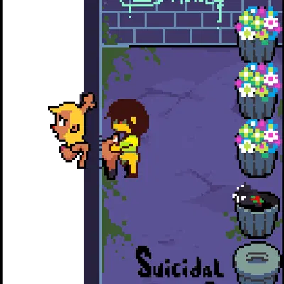 kris dreemurr, noelle holiday (deltarune, undertale (series)) created by suicidalpixel