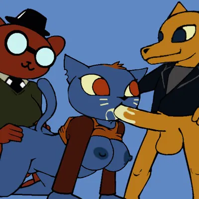angus delaney, gregg lee, mae borowski (night in the woods) created by terrenslks