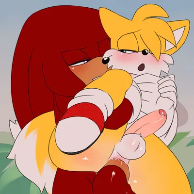 knuckles the echidna, miles prower (sega, sonic the hedgehog (series)) created by krazyelf