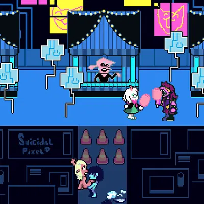 kris dreemurr, noelle holiday, pink addison (deltarune, undertale (series)) created by suicidalpixel