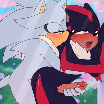 shadow the hedgehog, silver the hedgehog (sega, sonic the hedgehog (series)) created by krazyelf