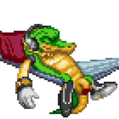 vector the crocodile (sega, sonic the hedgehog (series)) created by phoofyman