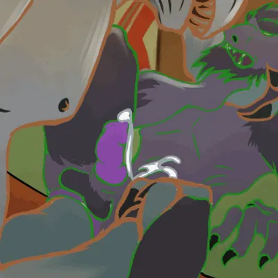 bigby wolf, grendel (fables, mythology) created by eneirem (artist)