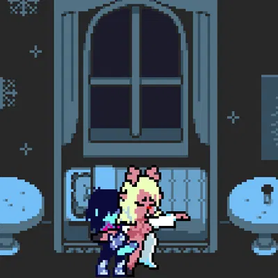 kris dreemurr, noelle holiday (deltarune, undertale (series)) created by suicidalpixel