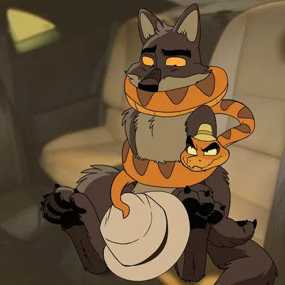 mr. snake (the bad guys), mr. wolf (the bad guys) (dreamworks, the bad guys) created by bikomation