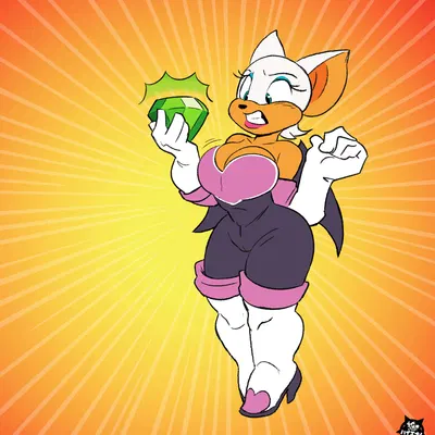 rouge the bat (sega, sonic the hedgehog (series)) created by thewilldpink