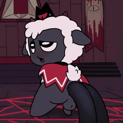 lamb (cult of the lamb), red crown (cult of the lamb) (cult of the lamb, massive monster (studio)) created by toffee (artist)