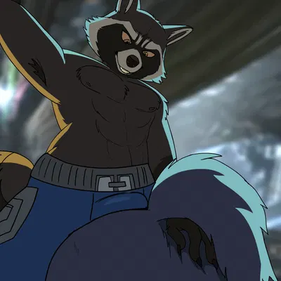 rocket raccoon (guardians of the galaxy, marvel) created by bikomation