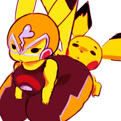 pikachu libre (nintendo, pokemon) created by kiseff