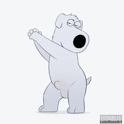brian griffin (family guy) created by letodoesart