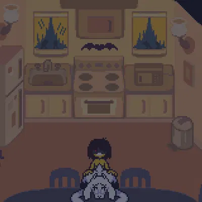 kris dreemurr, toriel (deltarune, undertale (series)) created by suicidalpixel