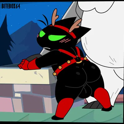 badgerclops, sheriff mao mao mao (cartoon network, christmas) created by bitebox64