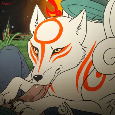 amaterasu (okami) (capcom, clover studio) created by feral frenzy, itomic