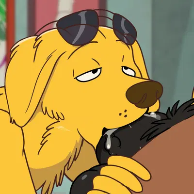 bojack horseman (character), mr. peanutbutter (bojack horseman, netflix) created by bikomation