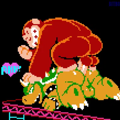 bowser, donkey kong (character) (donkey kong (1981), donkey kong (series)) created by bitebox64