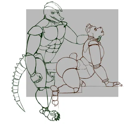 glamrock freddy, montgomery gator (five nights at freddy's, five nights at freddy's: security breach) created by hermesdidit