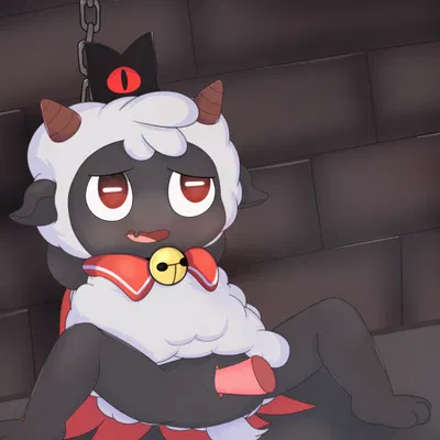 lamb (cult of the lamb), red crown (cult of the lamb) (cult of the lamb, massive monster (studio)) created by luniel