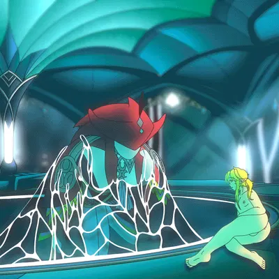 link, prince sidon (breath of the wild, nintendo) created by ahegarou