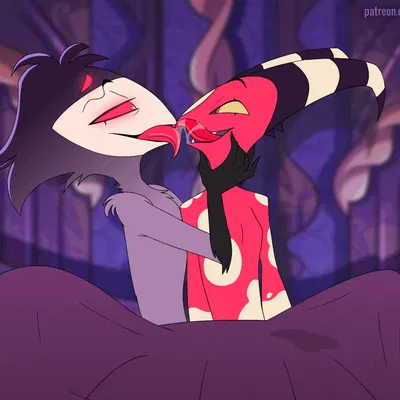 blitzo (helluva boss), stolas (helluva boss) (hellaverse, helluva boss) created by bikomation