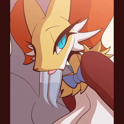 delphox waitress (nintendo, pokemon) created by r-mk