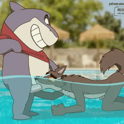 mr. shark (the bad guys), mr. wolf (the bad guys) (dreamworks, the bad guys) created by bikomation