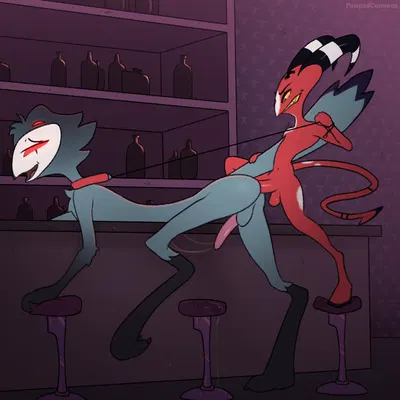 blitzo (helluva boss), stolas (helluva boss) (hellaverse, helluva boss) created by pawpadcomrade