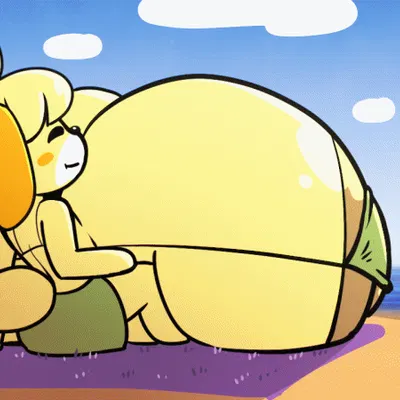 isabelle (animal crossing) (animal crossing, nintendo) created by sachasketchy
