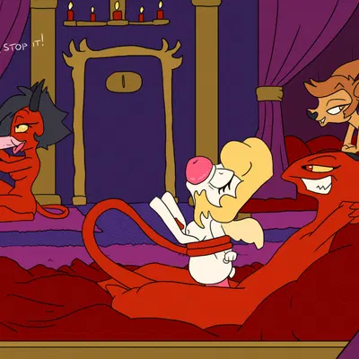 blitzo (helluva boss), collin (helluva boss), deerie (helluva boss) (hellaverse, helluva boss) created by vylfgor