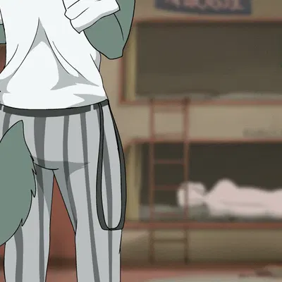 collot (beastars), legoshi (beastars), miguno (beastars) (beastars, netflix) created by ai assisted, ai generated background
