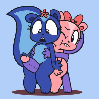 giggles (htf), petunia (htf) (happy tree friends) created by yopy