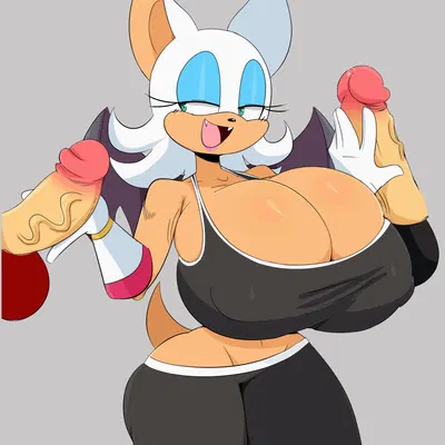 rouge the bat (sega, sonic the hedgehog (series)) created by jinu, third-party edit