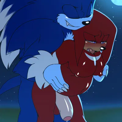 knuckles the echidna, sonic the hedgehog, sonic the werehog (sega, sonic the hedgehog (series)) created by krazyelf