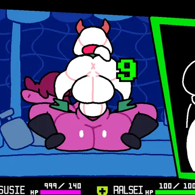 ralsei, susie (deltarune) (deltarune, undertale) created by superiorfox