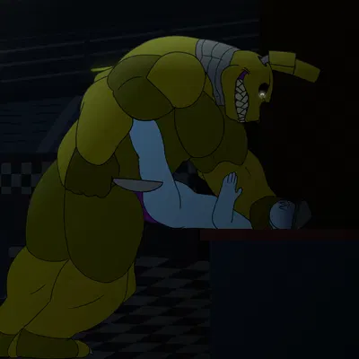 springtrap (fnaf) (five nights at freddy's, five nights at freddy's 3) created by nastybluepal