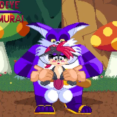 athena the bat-cat, big the cat, fan character (sega, sonic the hedgehog (series)) created by redeye samurai