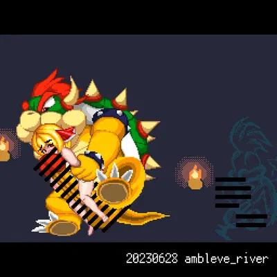 bowser, rumia (mario bros, nintendo) created by ambleve river