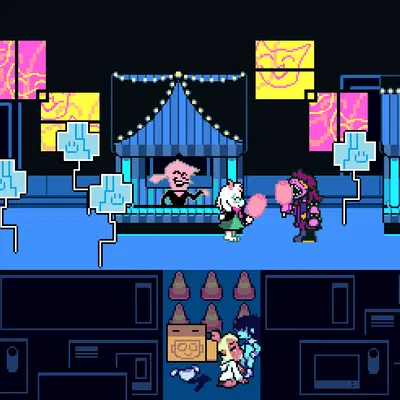 kris dreemurr, noelle holiday, ralsei (deltarune, undertale) created by mayin