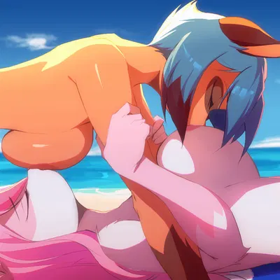 michiru kagemori, nazuna hiwatashi (brand new animal, studio trigger) created by viejillox